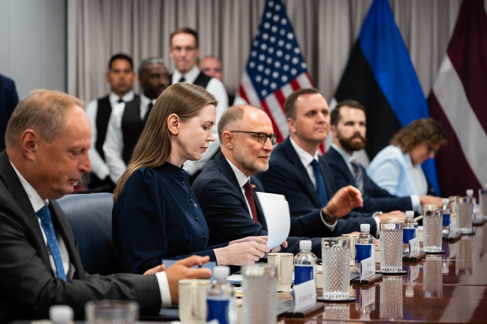 SD Hegseth Hosts Baltics For Quadrilateral Exchange
