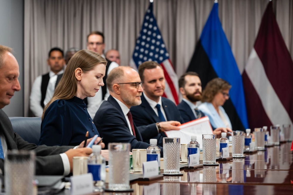 SD Hegseth Hosts Baltics For Quadrilateral Exchange