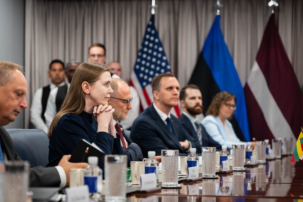 SD Hegseth Hosts Baltics For Quadrilateral Exchange