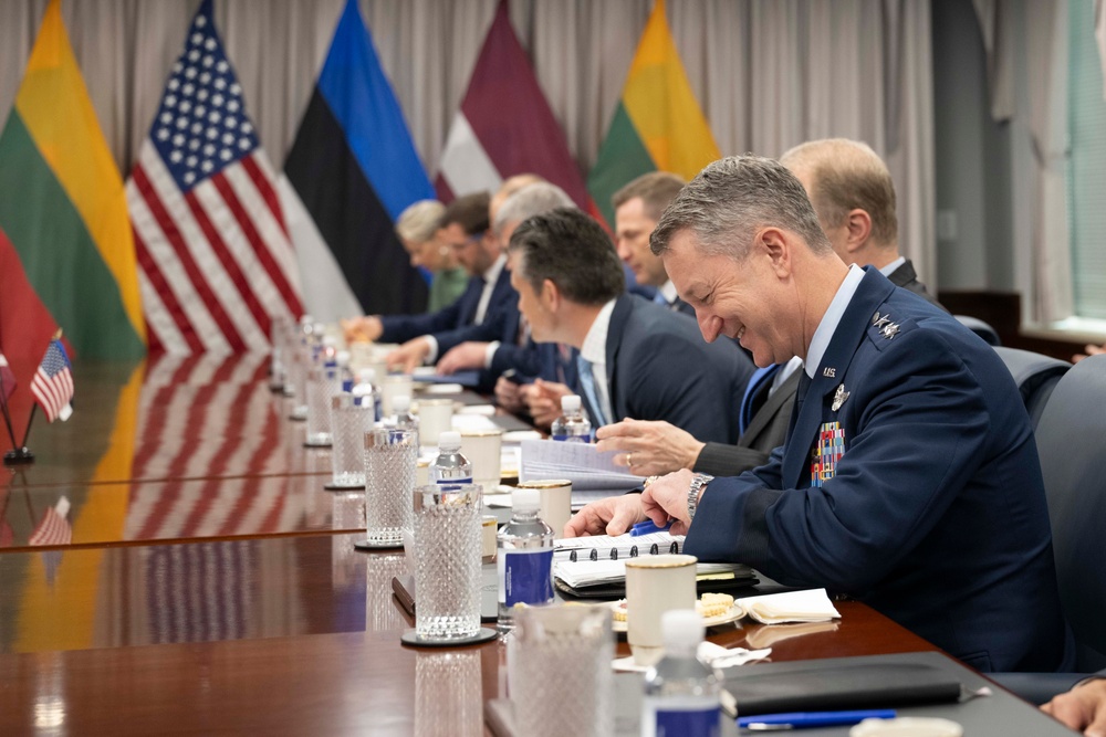 SD Hegseth Hosts Baltics For Quadrilateral Exchange