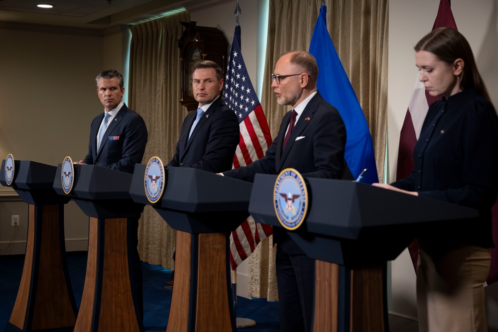 SD Hegseth Hosts Baltics For Quadrilateral Exchange