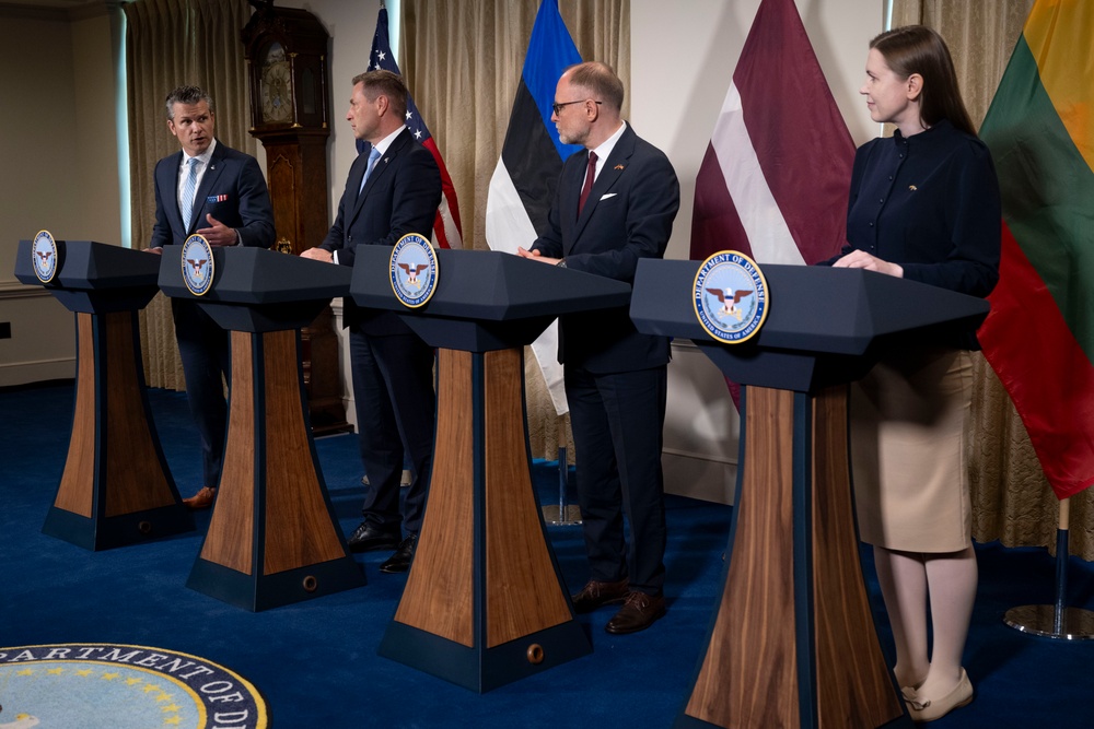 SD Hegseth Hosts Baltics For Quadrilateral Exchange