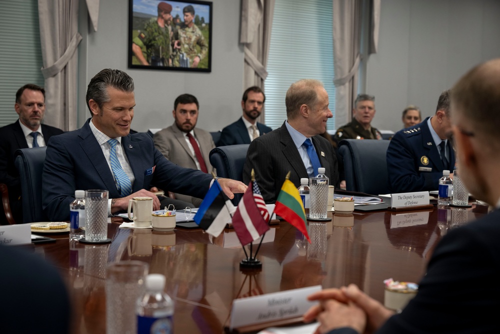 SD Hegseth Hosts Baltics For Quadrilateral Exchange