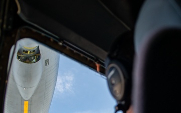 C-5M Super Galaxy conducts aerial refueling