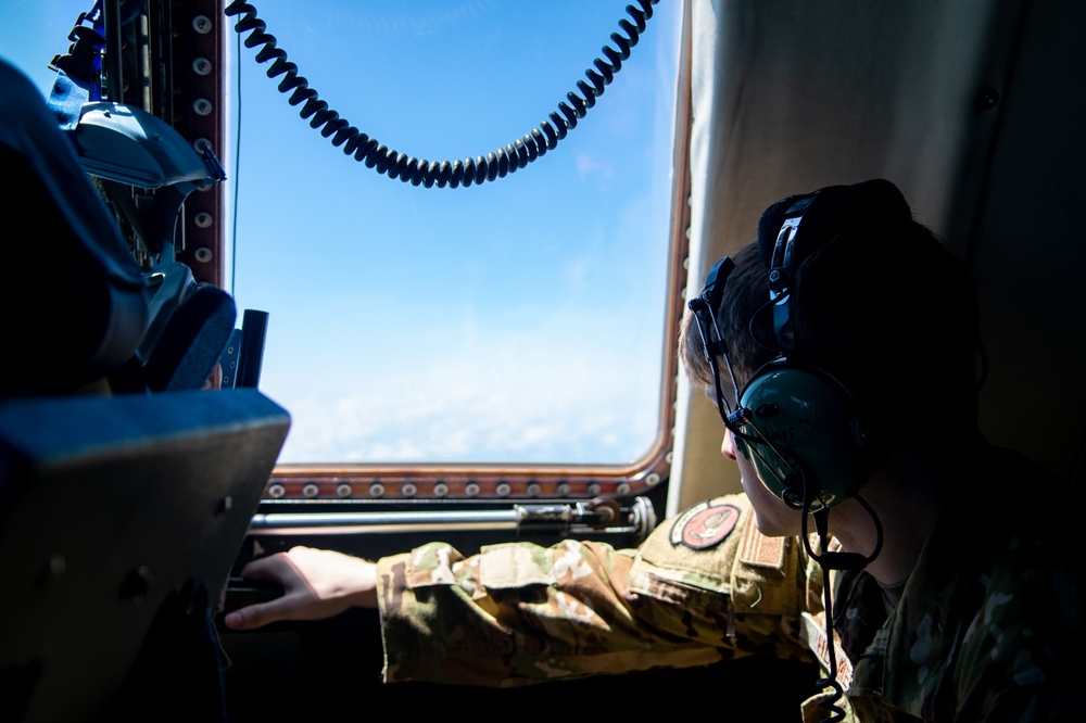 C-5M Super Galaxy conducts aerial refueling