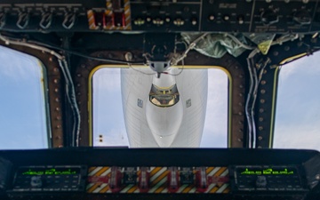 C-5M Super Galaxy conducts aerial refueling