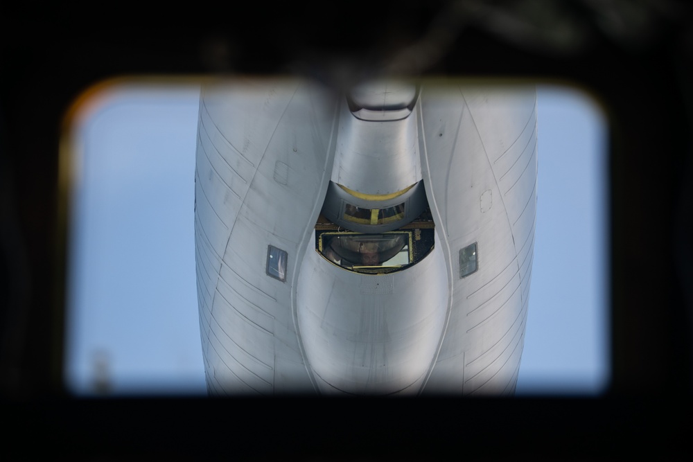 C-5M Super Galaxy conducts aerial refueling