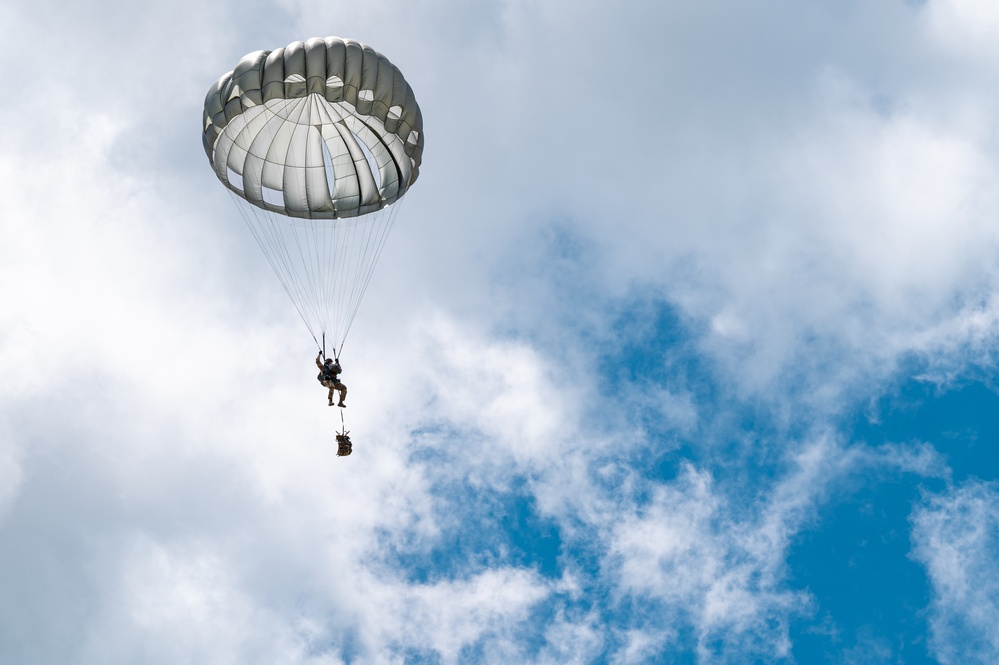 MC-130J supports Special Tactics static line currency training