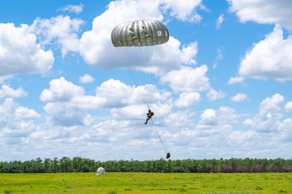 MC-130J supports Special Tactics static line currency training