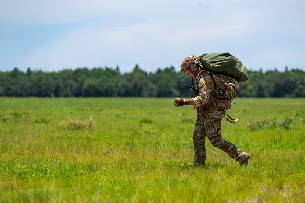 MC-130J supports Special Tactics static line currency training