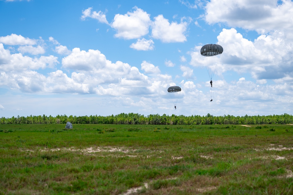 MC-130J supports Special Tactics static line currency training