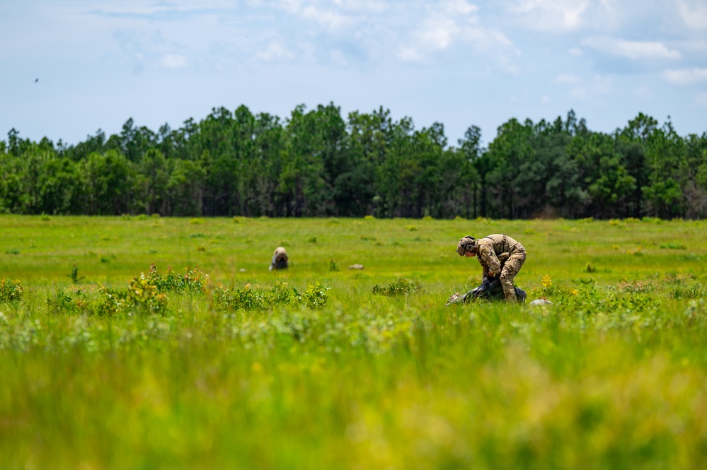 MC-130J supports Special Tactics static line currency training