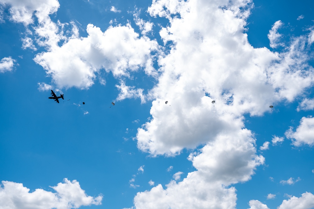 MC-130J supports Special Tactics static line currency training
