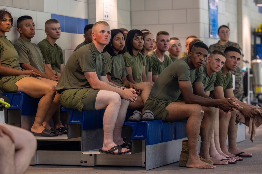 U.S. Marines at School of Infantry – East get baptized