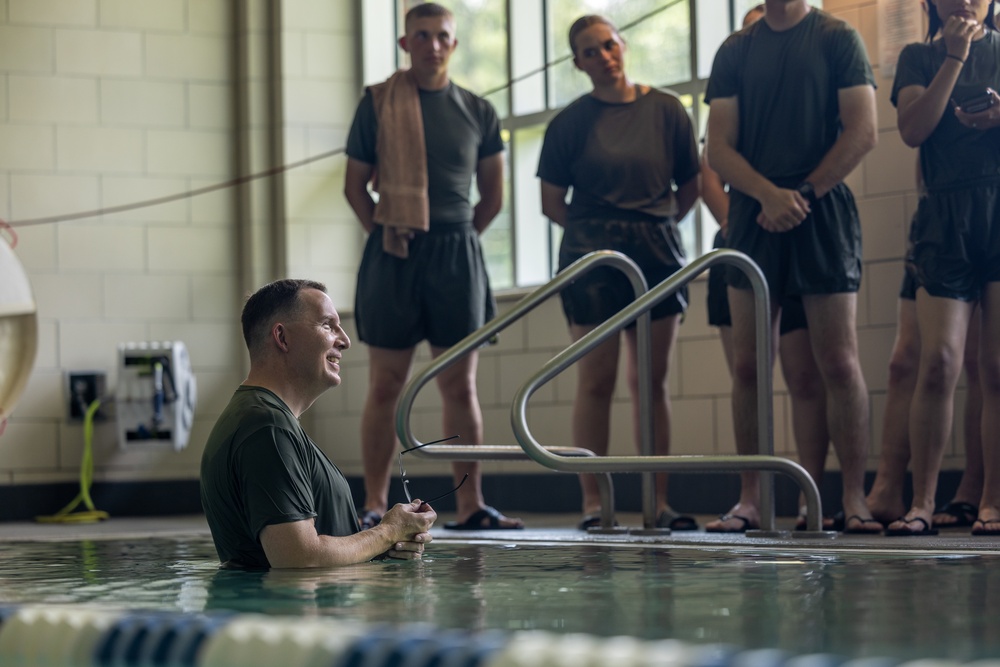U.S. Marines at School of Infantry – East get baptized