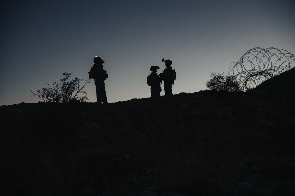 Marines with 3/1 Conduct platoon attacks at night during ITX 4-25