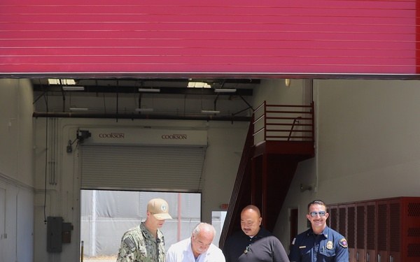 NBSD, NAVFAC Southwest, FED FIRE San Diego Cut NBSD Fire Station 15 Phase 1 Completion Ceremonial Ribbon