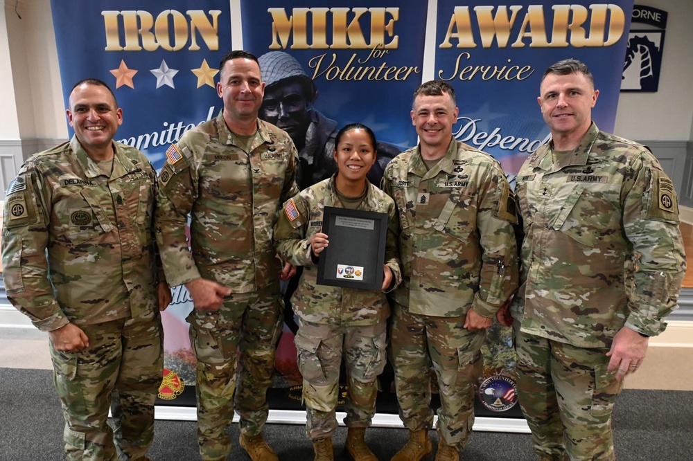 Paratroopers recognized for Iron Mike contribution at Fort Bragg