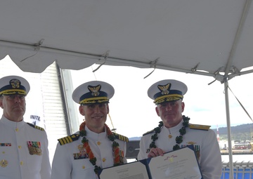 Coast Guard Cutter Stratton holds chain of command ceremony at Base Honolulu