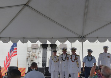 Coast Guard Cutter Stratton holds chain of command ceremony at Base Honolulu