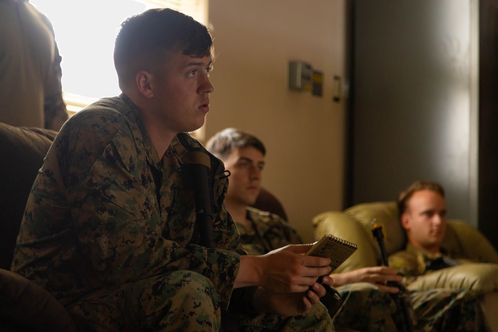 U.S. service members conduct close-quarters battle training
