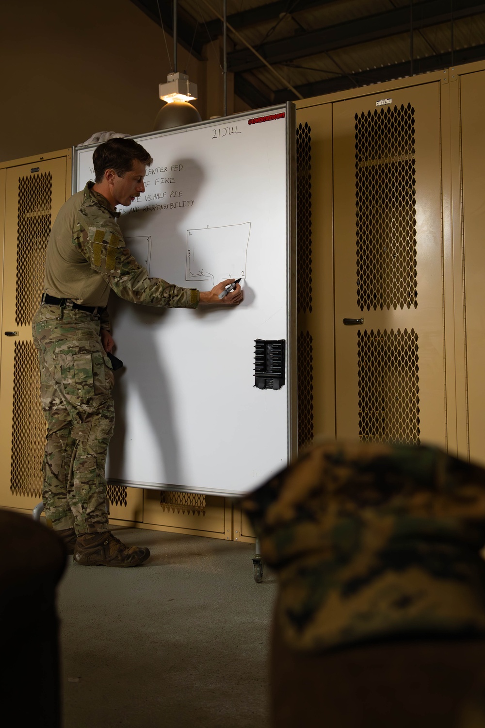 U.S. service members conduct close-quarters battle training