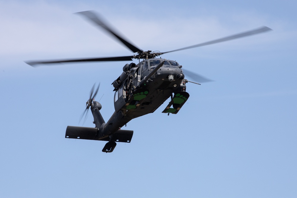 Alaska Air National Guardsmen showcase rescue demonstration during multi-agency hoist symposium