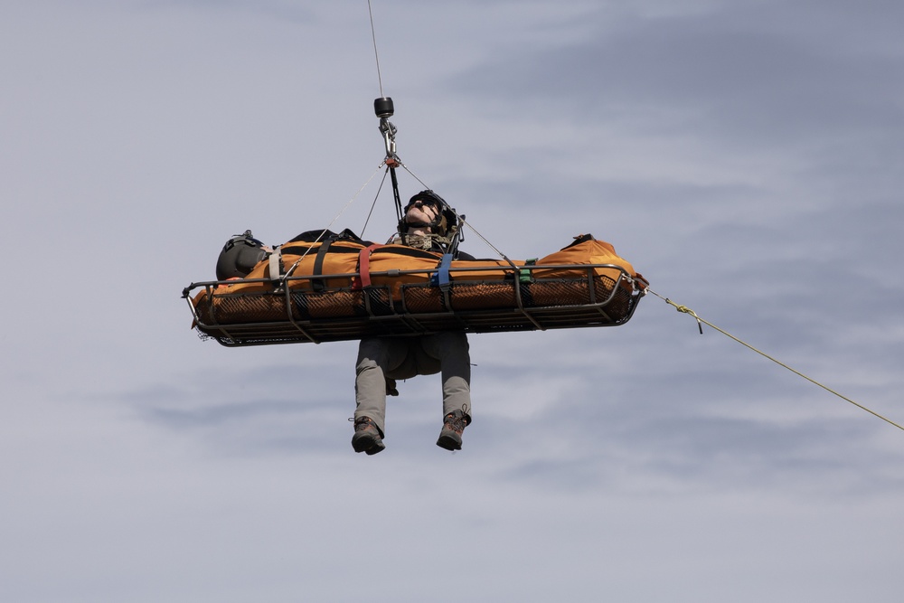 Alaska Air National Guardsmen showcase rescue demonstration during multi-agency hoist symposium