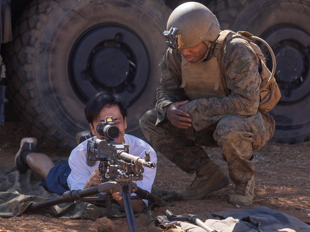 U.S. Marines with 2nd Bn., 1st Marines participate in family day event