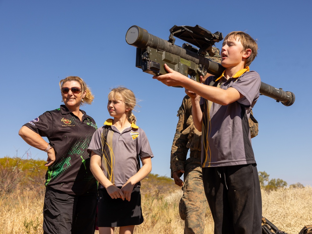 U.S. Marines with 2nd Bn., 1st Marines participate in family day event