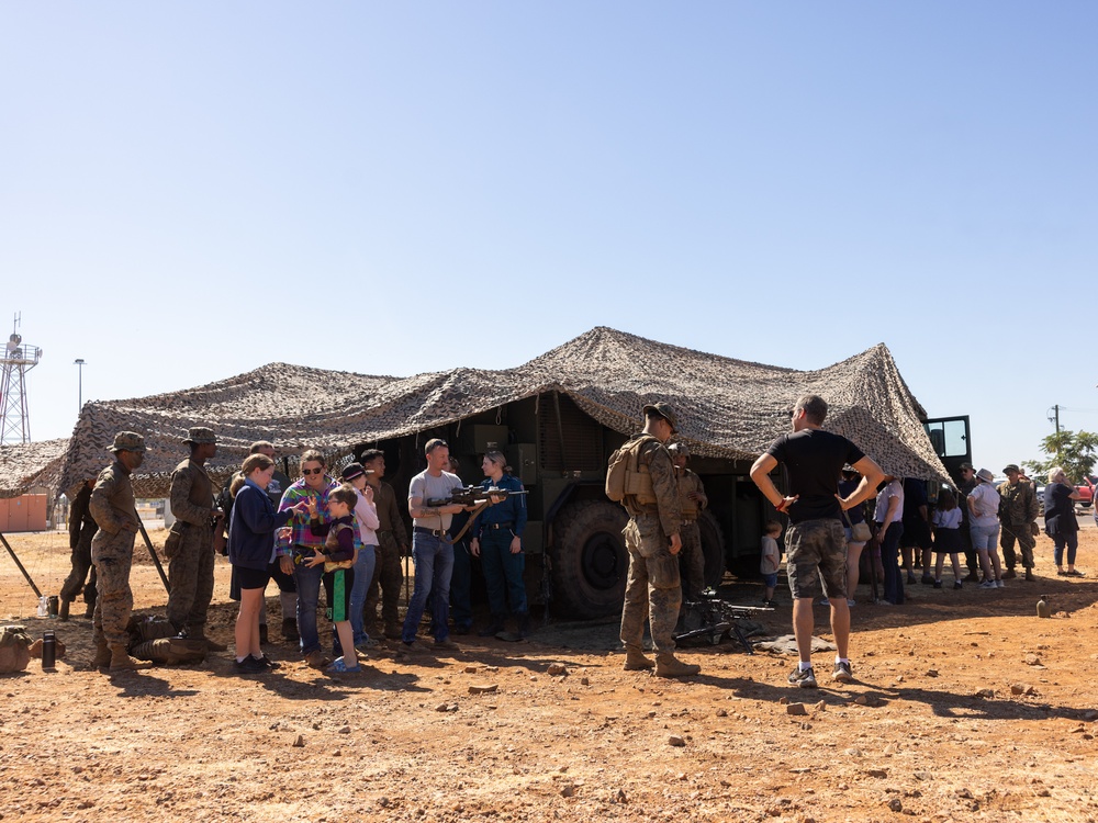 U.S. Marines with 2nd Bn., 1st Marines participate in family day event