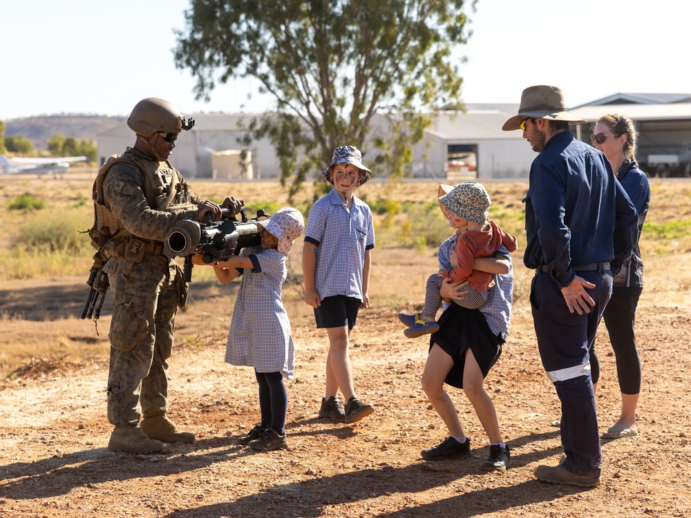 U.S. Marines with 2nd Bn., 1st Marines participate in family day event