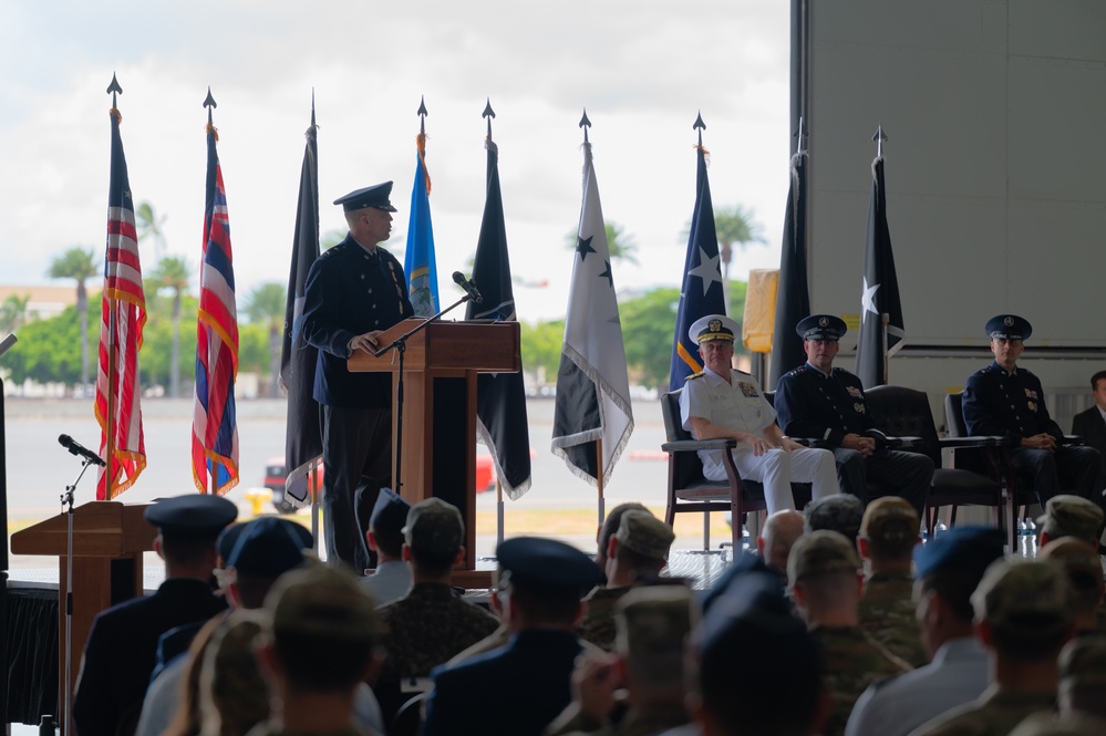 U.S. Space Forces - Indo-Pacific holds first change of command ceremony