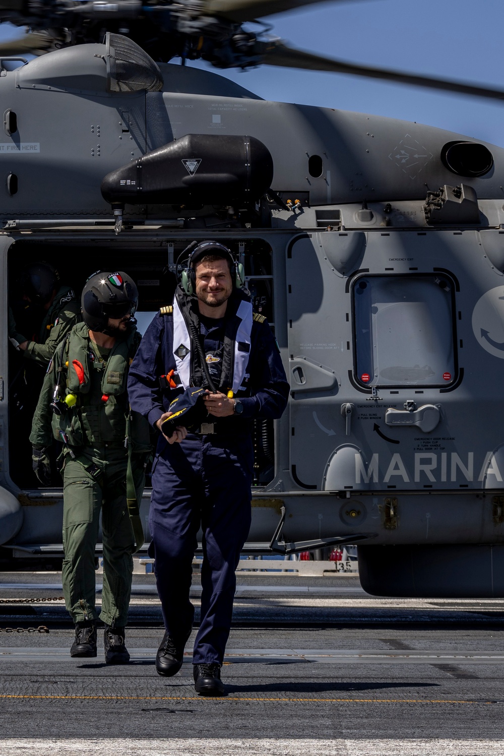 ITS Spartaco Schergat (F 598) Commanding Officer Visits USS Gerald R. Ford (CVN 78)