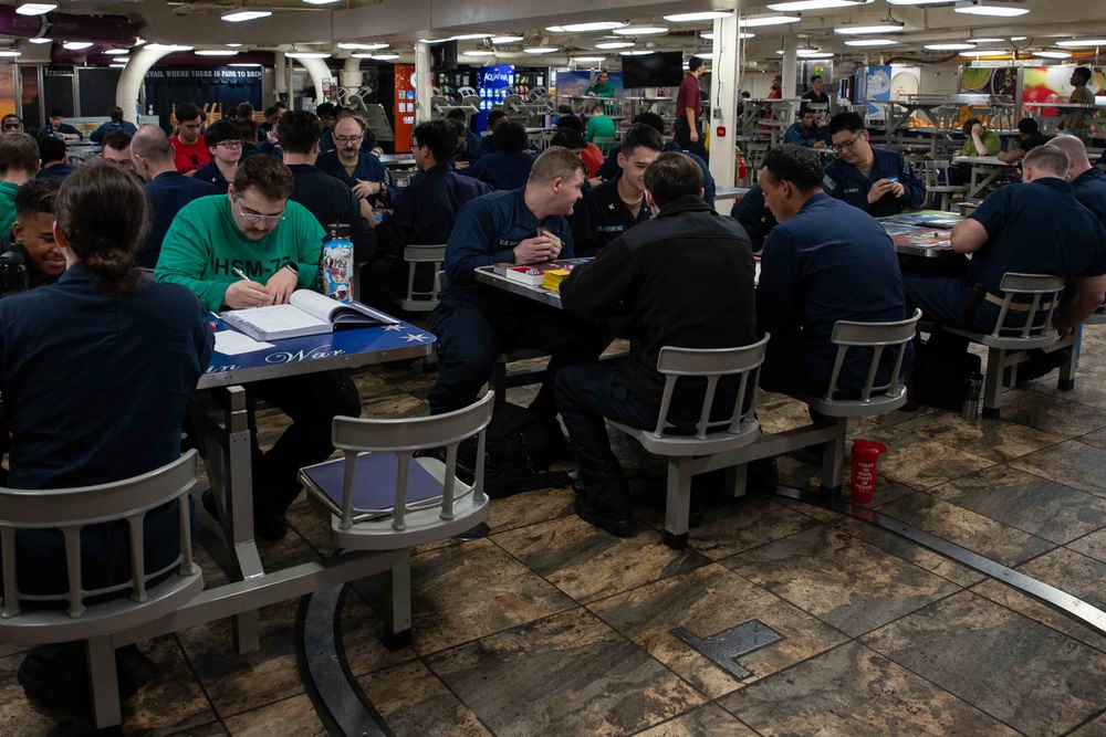 George Washington Sailors Host Card Game Night