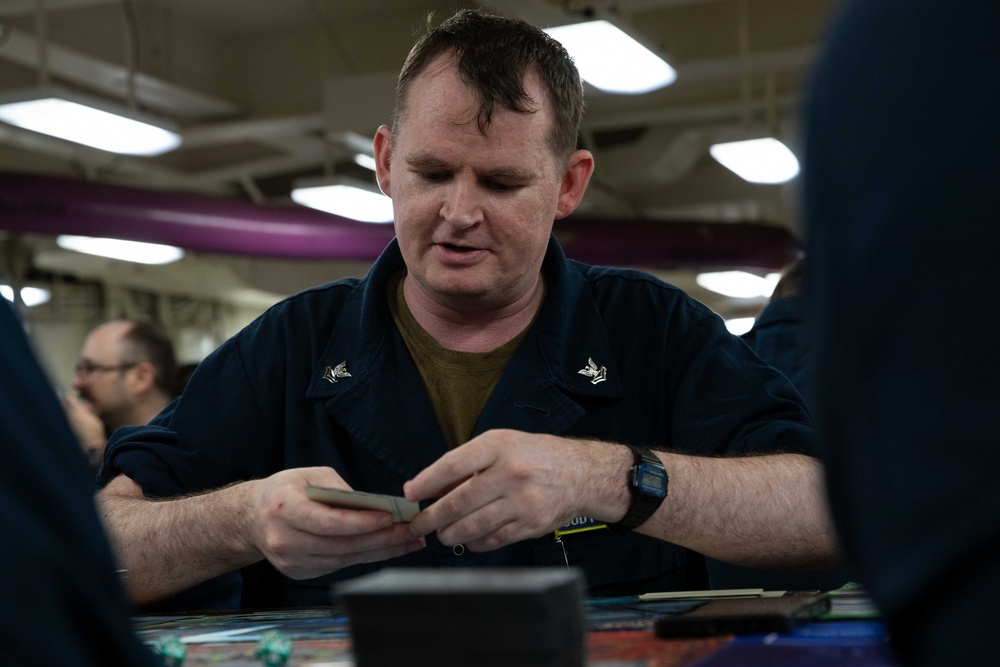 George Washington Sailors Host Card Game Night