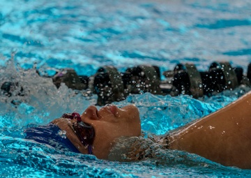 Team Air Force compete in swimming finals at 2025 Warrior Games