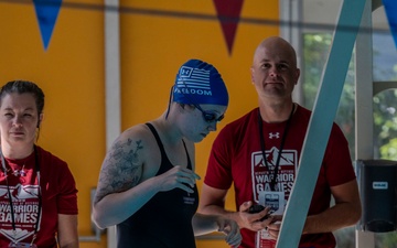 Team Air Force compete in swimming finals at 2025 Warrior Games