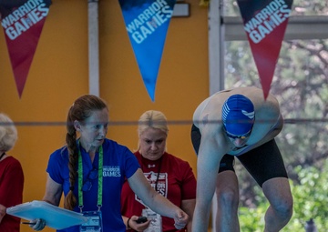 Team Air Force compete in swimming finals at 2025 Warrior Games