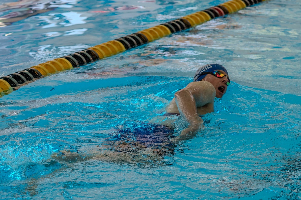 Team Air Force compete in swimming finals at 2025 Warrior Games