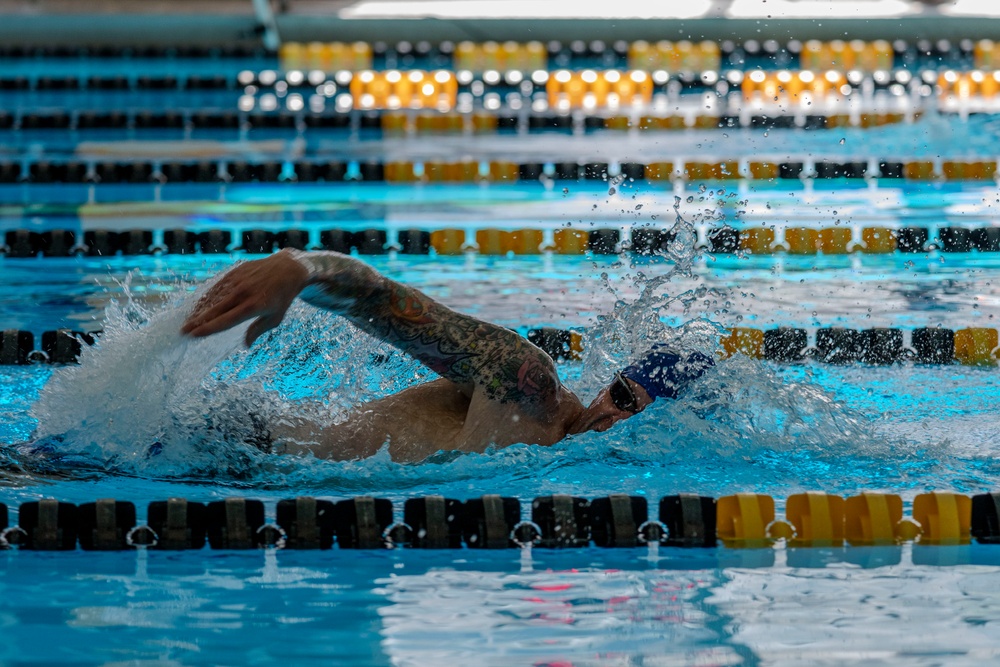 Team Air Force compete in swimming finals at 2025 Warrior Games