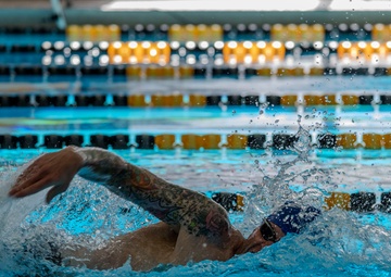 Team Air Force compete in swimming finals at 2025 Warrior Games