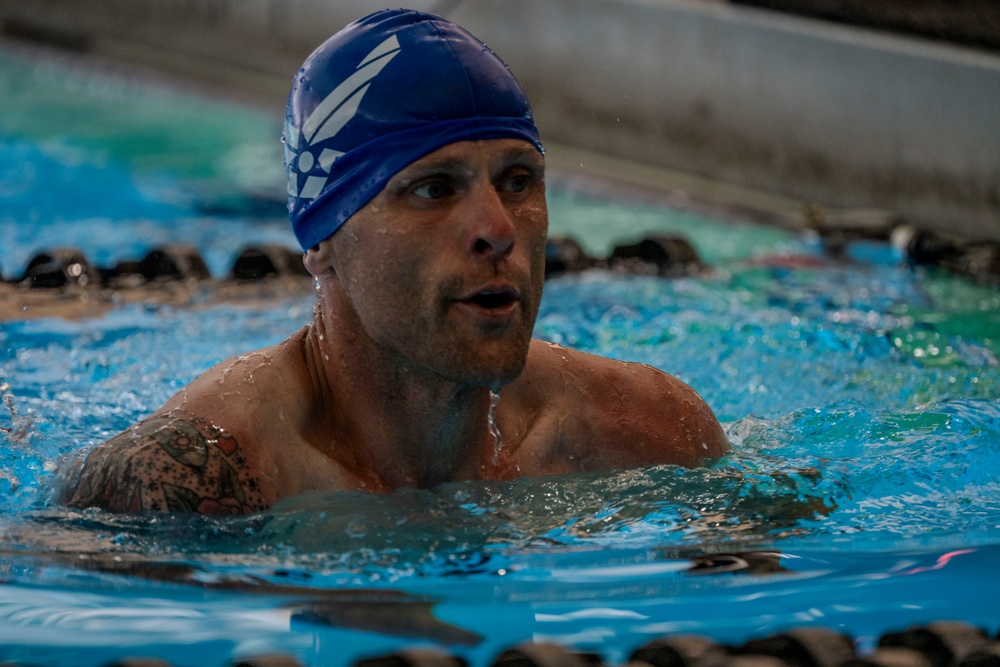 Team Air Force compete in swimming finals at 2025 Warrior Games