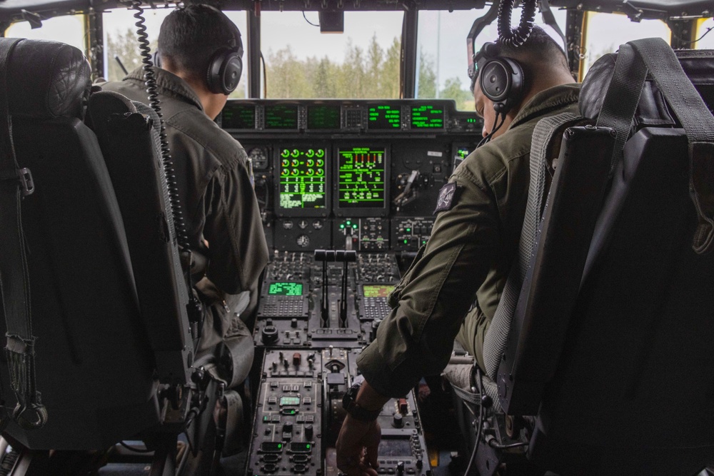 VMGR-352 conducts aerial refueling operations during Red Flag Alaska