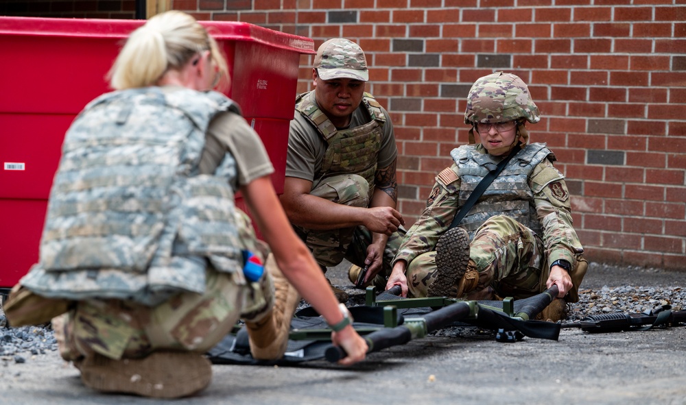 Service members complete TCCC-CLS during Operation Healthy Ellwood
