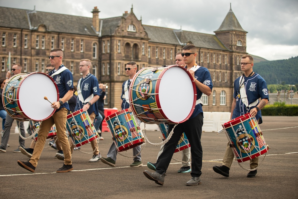 Fife and Drum Corps rehearsal at Redford Barracks, Scotland