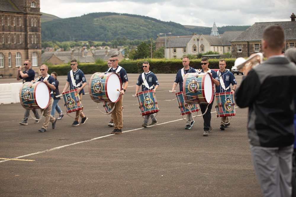 Fife and Drum Corps rehearsal at Redford Barracks, Scotland