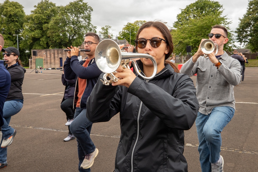 Fife and Drum Corps rehearsal at Redford Barracks, Scotland