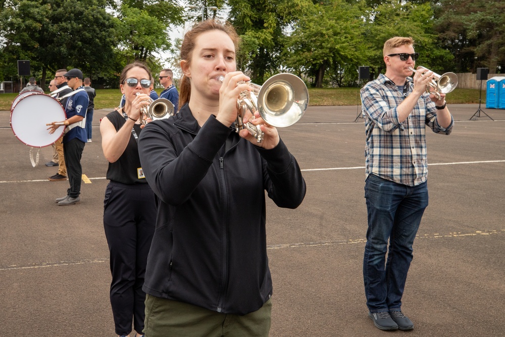 Fife and Drum Corps rehearsal at Redford Barracks, Scotland