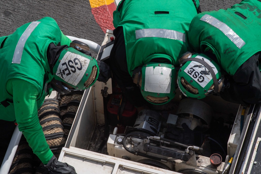 USS Theodore Roosevelt Conducts Maintenance